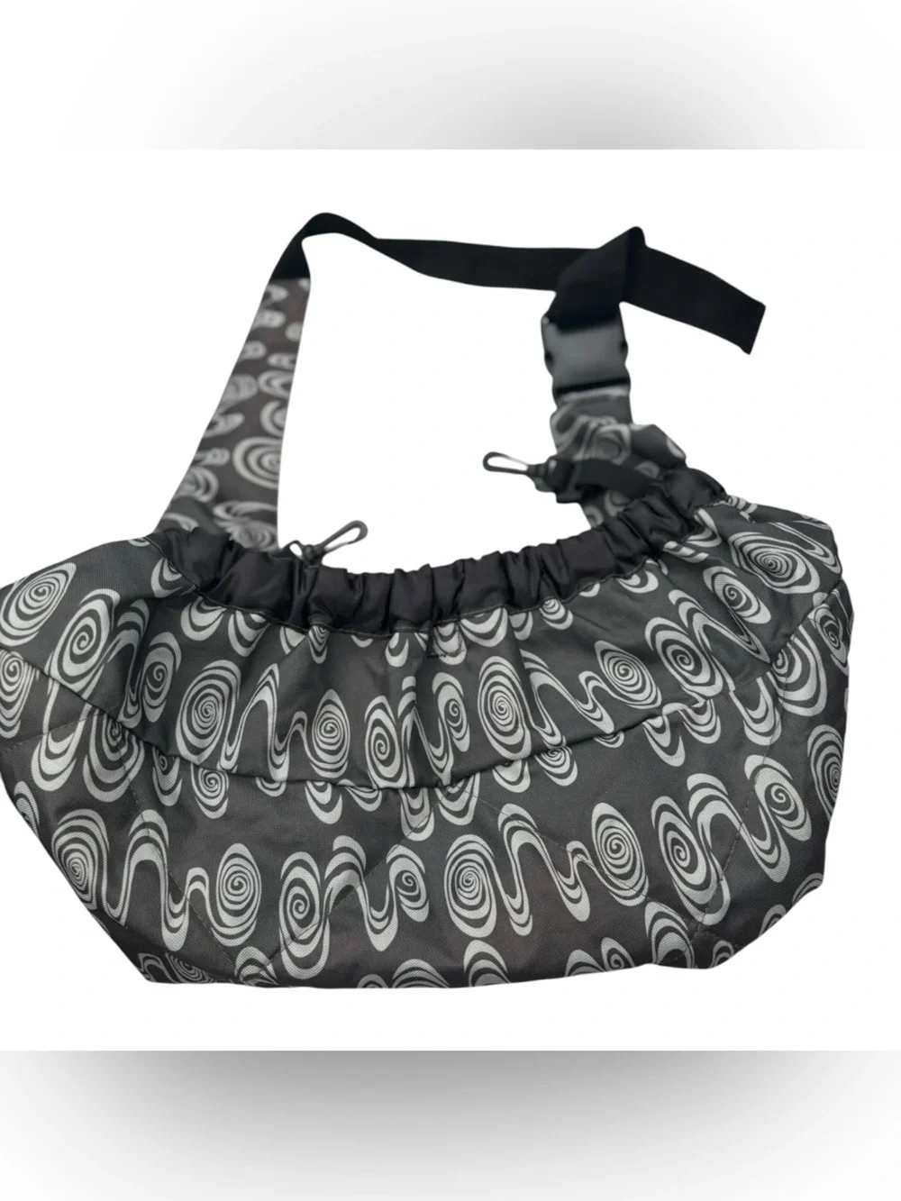 Outward Hound PoochPouch Dog Sling Carrier Gray Spiral Small Pet Up to 15 lb